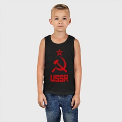 Майка детская хлопок СССР - великая держава, цвет: черный — фото 2