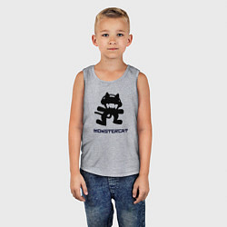Майка детская хлопок Monstercat, цвет: меланж — фото 2