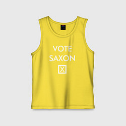 Майка детская хлопок Vote Saxon, цвет: желтый