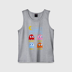 Майка детская хлопок Pac-Man: Usual Suspects, цвет: меланж