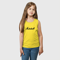 Майка детская хлопок Marshall logo, цвет: желтый — фото 2