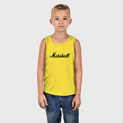 Майка детская хлопок Marshall logo, цвет: желтый — фото 2