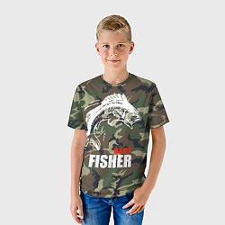 Футболка детская Best fisher, цвет: 3D-принт — фото 2