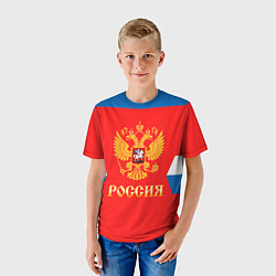 Футболка детская Сборная РФ: домашняя форма, цвет: 3D-принт — фото 2