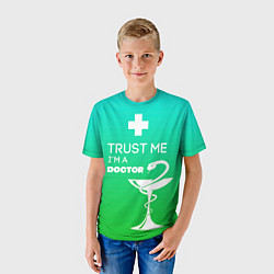 Футболка детская Trust me, i'm a doctor, цвет: 3D-принт — фото 2