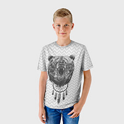Футболка детская Bear Dreamcatcher, цвет: 3D-принт — фото 2