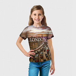 Футболка детская Улицы старого Лондона, цвет: 3D-принт — фото 2