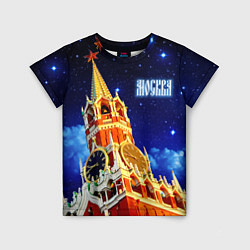 Футболка детская Москва - Спасская башня, цвет: 3D-принт