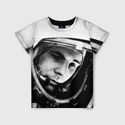 Футболка детская Гагарин космонавт, цвет: 3D-принт