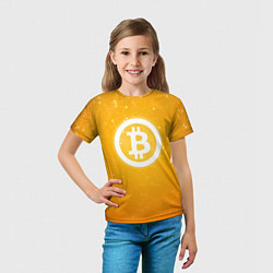 Футболка детская Bitcoin Orange, цвет: 3D-принт — фото 2