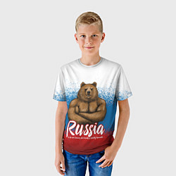 Футболка детская Russian Bear, цвет: 3D-принт — фото 2