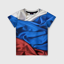 Футболка детская Российский Триколор, цвет: 3D-принт