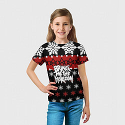 Футболка детская Праздничный Bring Me the Horizon, цвет: 3D-принт — фото 2