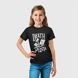 Футболка детская Death By Pizza, цвет: 3D-принт — фото 2