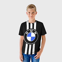Футболка детская BMW: White Strips, цвет: 3D-принт — фото 2
