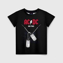 Футболка детская AC/DC: Dog Tags, цвет: 3D-принт