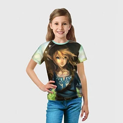 Футболка детская Girl of Link, цвет: 3D-принт — фото 2