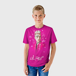 Футболка детская Lil Peep: Pink Light, цвет: 3D-принт — фото 2