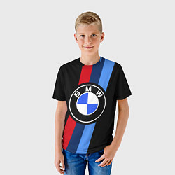 Футболка детская BMW 2021 M SPORT БМВ М СПОРТ, цвет: 3D-принт — фото 2