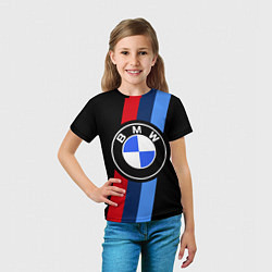 Футболка детская BMW 2021 M SPORT БМВ М СПОРТ, цвет: 3D-принт — фото 2