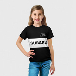 Футболка детская Subaru: Black Sport, цвет: 3D-принт — фото 2