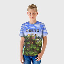 Футболка детская Minecraft: Настя, цвет: 3D-принт — фото 2