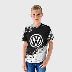 Футболка детская Volkswagen: Black Spray, цвет: 3D-принт — фото 2