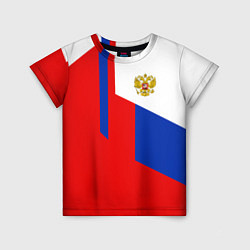 Футболка детская Russia: Geometry Tricolor, цвет: 3D-принт