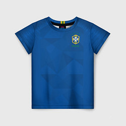 Футболка детская Бразилия: Гостевая ЧМ-2018, цвет: 3D-принт