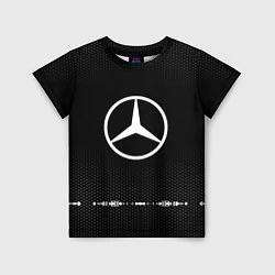 Футболка детская Mercedes: Black Abstract, цвет: 3D-принт