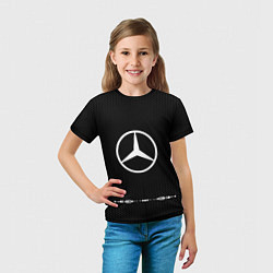 Футболка детская Mercedes: Black Abstract, цвет: 3D-принт — фото 2