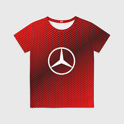 Футболка детская Mercedes: Red Carbon, цвет: 3D-принт