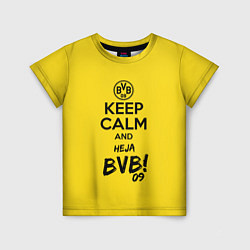 Футболка детская Keep Calm & Heja BVB, цвет: 3D-принт
