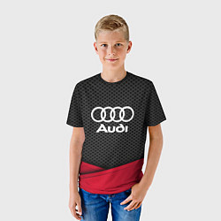 Футболка детская Audi: Grey Carbon, цвет: 3D-принт — фото 2