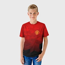 Футболка детская FC Man UTD: Red Poly, цвет: 3D-принт — фото 2