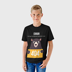 Футболка детская Error 404: Bear, цвет: 3D-принт — фото 2