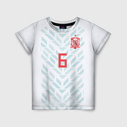 Футболка детская Iniesta Away WC 2018, цвет: 3D-принт