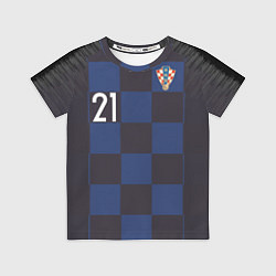 Футболка детская Domagoj Away WC 2018, цвет: 3D-принт