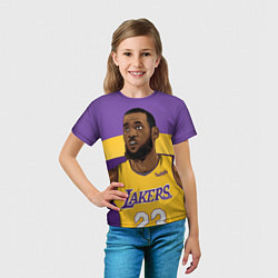 Футболка детская LeBron 23: Lakers, цвет: 3D-принт — фото 2