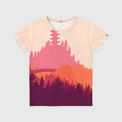 Футболка детская Firewatch City, цвет: 3D-принт