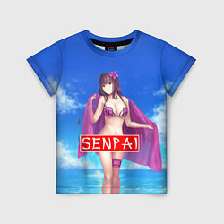 Футболка детская Senpai: Summer Girl, цвет: 3D-принт