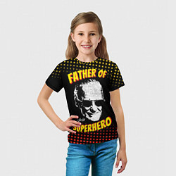 Футболка детская Stan Lee: Father of Superhero, цвет: 3D-принт — фото 2