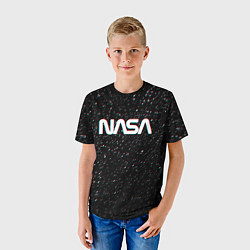 Футболка детская NASA: Space Glitch, цвет: 3D-принт — фото 2
