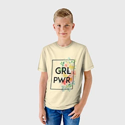 Футболка детская GRL PWR, цвет: 3D-принт — фото 2