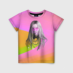 Футболка детская Billie Eilish: Pink Fashion, цвет: 3D-принт