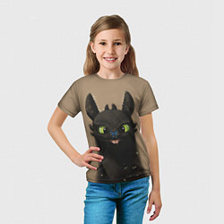 Футболка детская Как приручить дракона, цвет: 3D-принт — фото 2