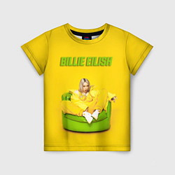 Футболка детская Billie Eilish: Yellow Mood, цвет: 3D-принт
