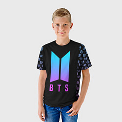 Футболка детская BTS: Neon Night, цвет: 3D-принт — фото 2