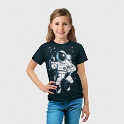 Футболка детская Космонавт - открытый космос, цвет: 3D-принт — фото 2
