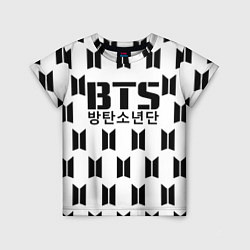 Футболка детская BTS: White Pattern, цвет: 3D-принт